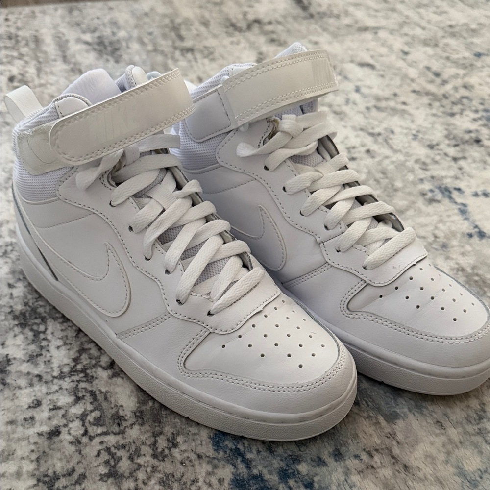 Nike All-White High-Top Sneakers